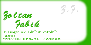zoltan fabik business card
